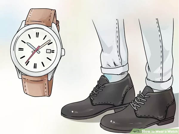 Đồng hồ cũng nên phù hợp với đôi giày của bạn