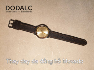 Thay dây da đồng hồ Movado chất liệu da tự nhiên 100%