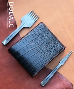 Ví da nam Handmade da cá sấu 001 – Da cá sấu xịn 100%