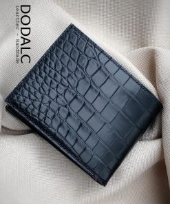 Ví da nam Handmade da cá sấu 005 được làm thủ công da cá sấu tự nhiên