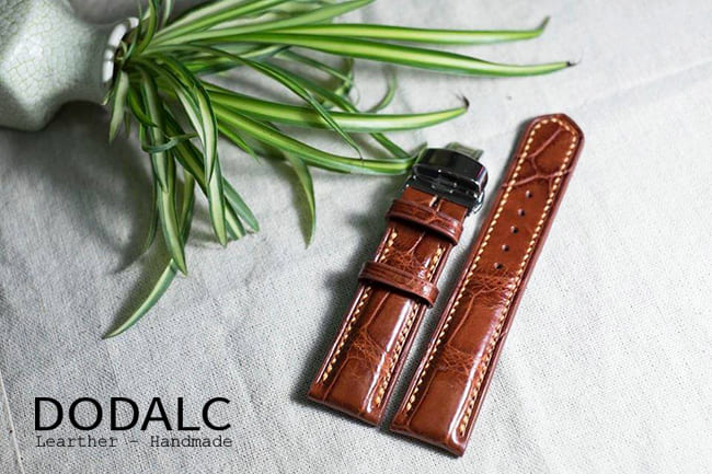 Sản phẩm dây da đồng hồ Handmade cao cấp chất liệu da cá sấu bán tai tphcm của DODALC