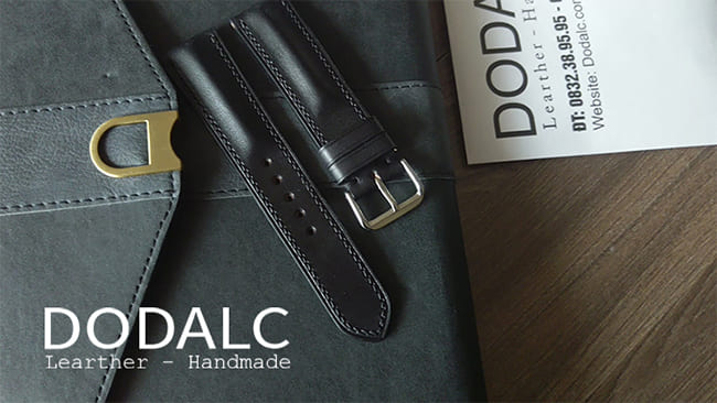 Sản phẩm dây da đồng hồ Handmade cao cấp chất liệu da bò bán tai tphcm của DODALC