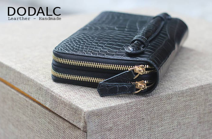 Ví da cá sấu handmade xịn cao cấp da thật tại Hà Nội Tphcm